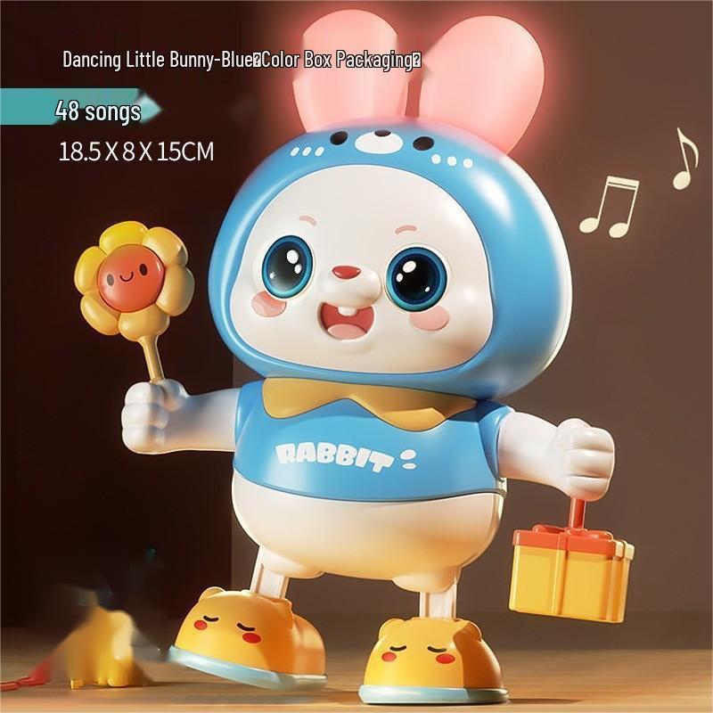 48-Song Singing & Dancing Baby Rabbit Toy for Head Lifting Training
