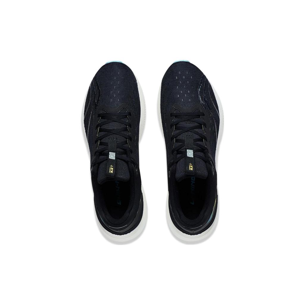 Li Ning Light Shadow Element Körpermaß Rutschfest Abriebfest Atmungsaktiv Low-Top Laufschuhe Herren Laufschuhe Schwarz Türkis ARHS041-5