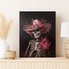 Framed - Countryside Cowboy Skeleton Poster - Pink Western Cowboy Canvas Art Poster Beautiful New Year Easter Gift