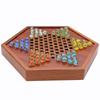 Wooden Chinese Checkers Set With Storage Drawer Children Adults Wooden Chess Board Game Glass Marble Christmas Gift