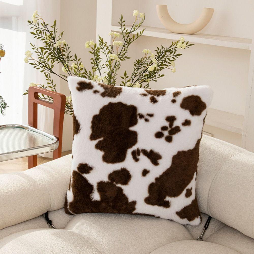 Fluff Cow Pattern Pillowcase 45CM Cushion Cover Home Decor Throw Pillowcover Sofa/Bed