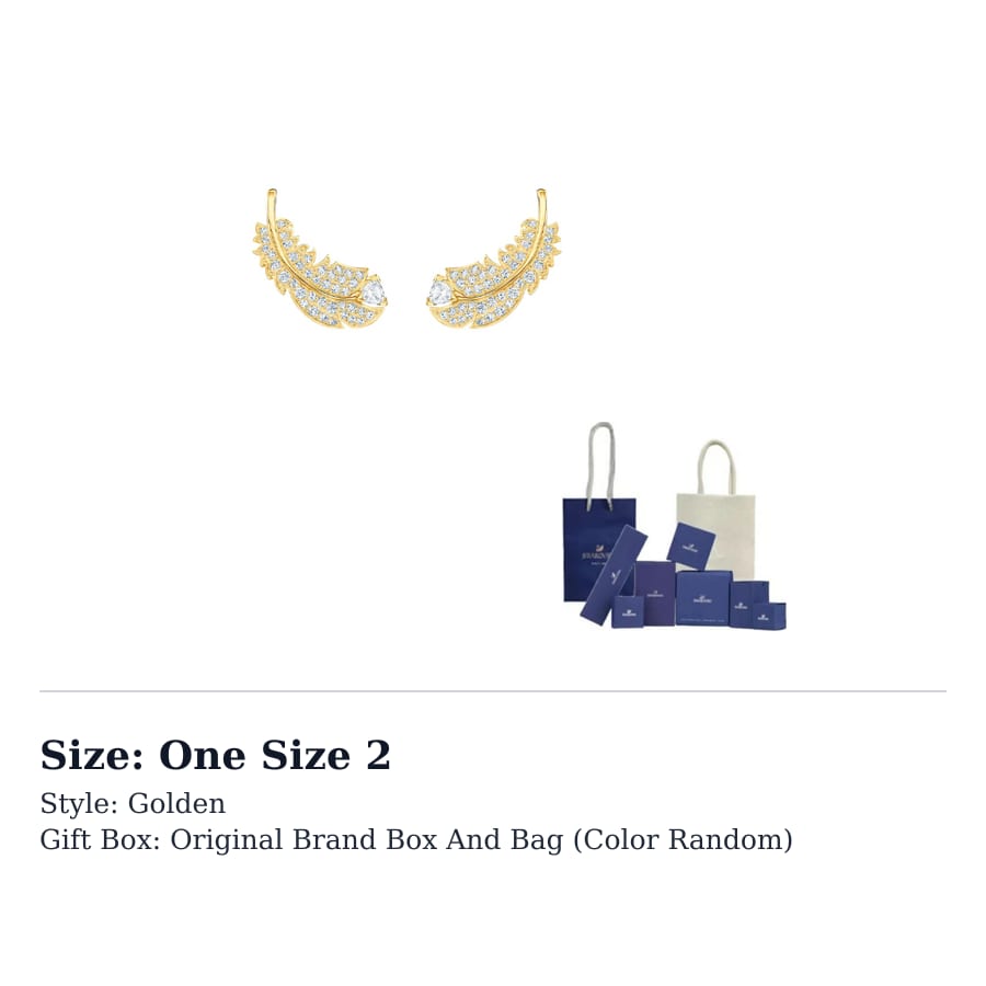 Swarovski Idyllia Gold Plated Stud Earrings Women's 5505623