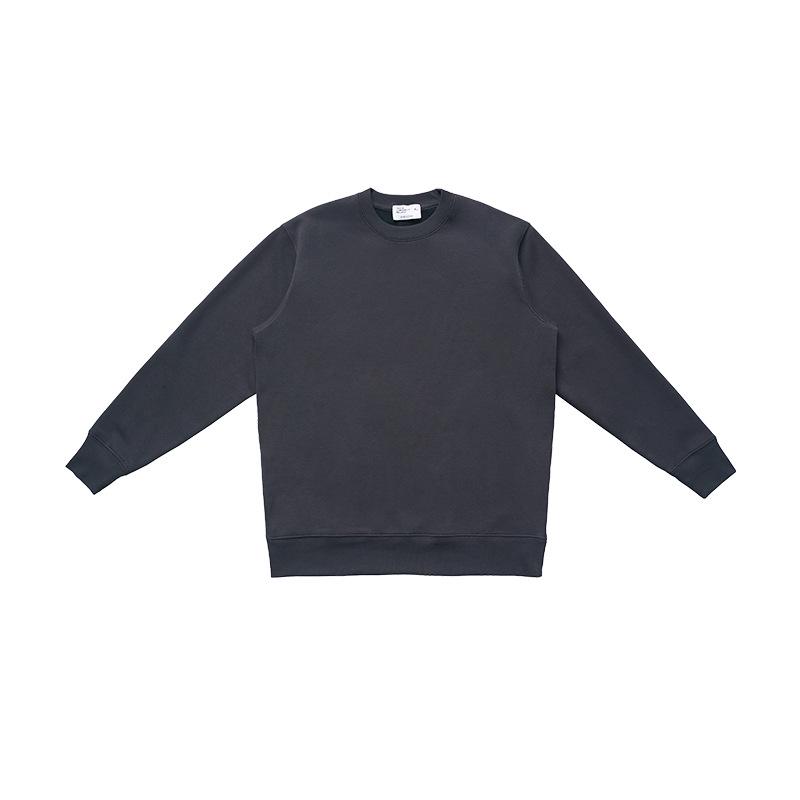 Men's Silver Fox Velvet Warm Round Neck Sweatshirt - Loose, Casual, Plus Velvet, Thickened for Autumn/Winter.