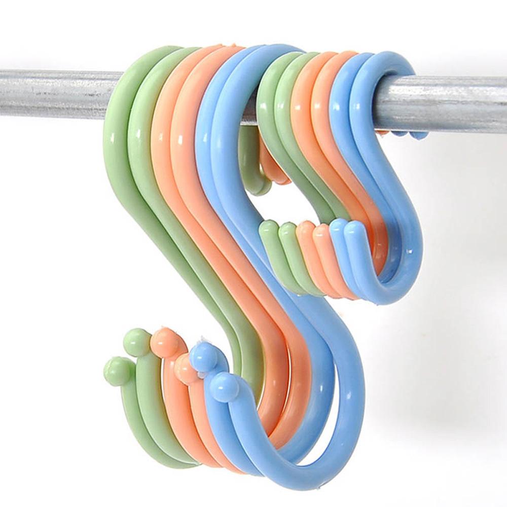 Multi-purpose Kitchen Hat Door Towel Storage Rack Clothes Hanger Key Holder Organizer S-Shaped Hook