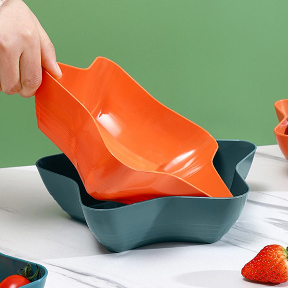Farfurie cu fructe cu stea cu cinci colturi, gustare din plastic de calitate alimentară, fructe, nuci, tavă de servire, bol, suport pentru vase, accesorii de bucătărie