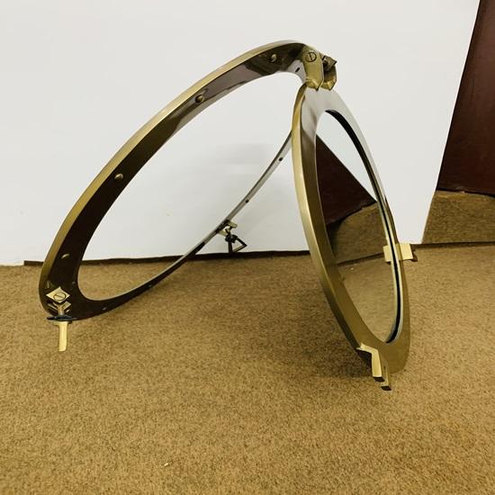 Nautical Porthole Antique Plated Canal Boat Porthole-Window Ship Round Mirror Wall Decor