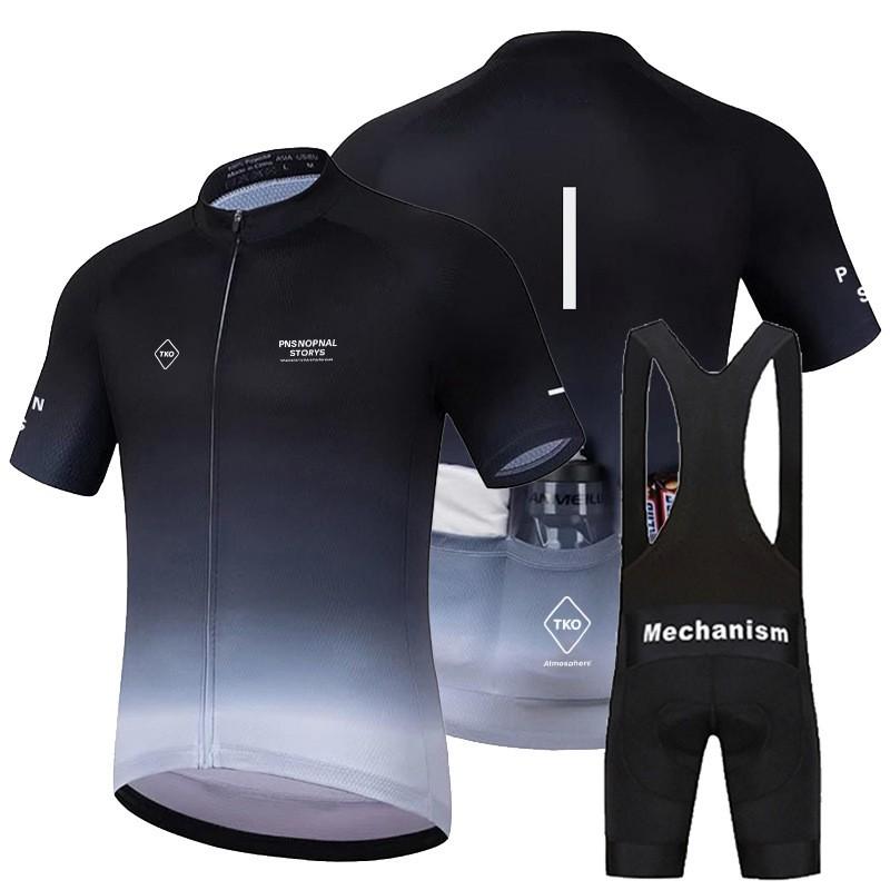 Men Women Cycling Jersey Set Short Sleeve Bike Apparel Quick Dry Milk Silk Riding Outfit