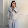 Cross-border foreign trade European and American women's 2026 autumn/winter new elegant buttoned suit long-sleeve small blazer skirt set