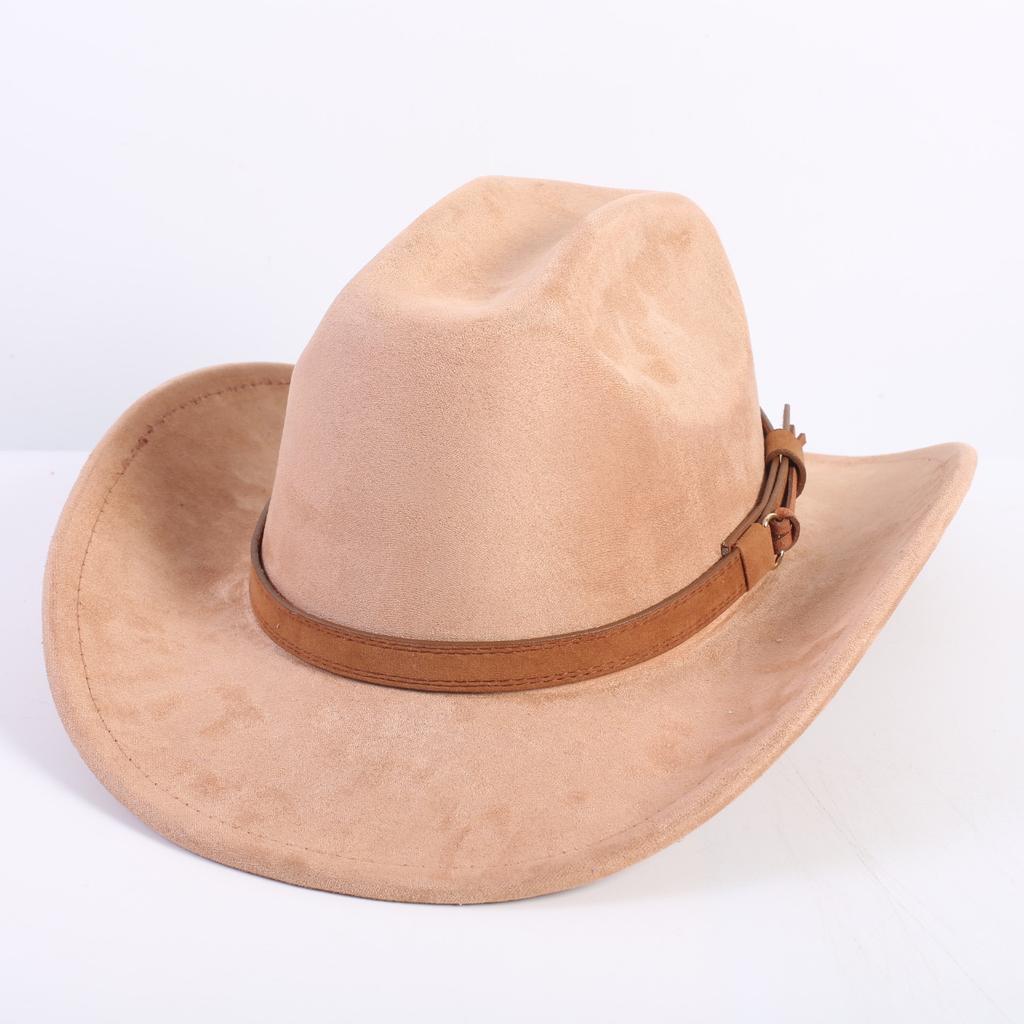 New Color Western Cowboy Hat Men's and Women's Commuting Versatile Simple Wind Wide Brim Top Hat Sun Hat