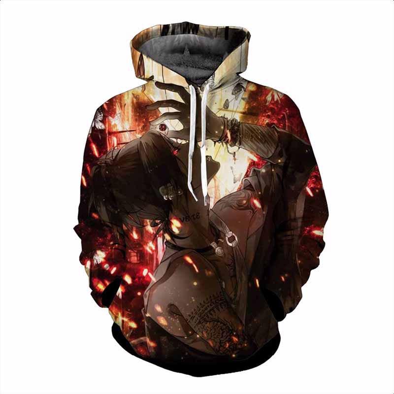 Sweatshirt Tokyo Unisex Ghoul Cosplay Sweater Capuche Sweat Hoodie Pullover