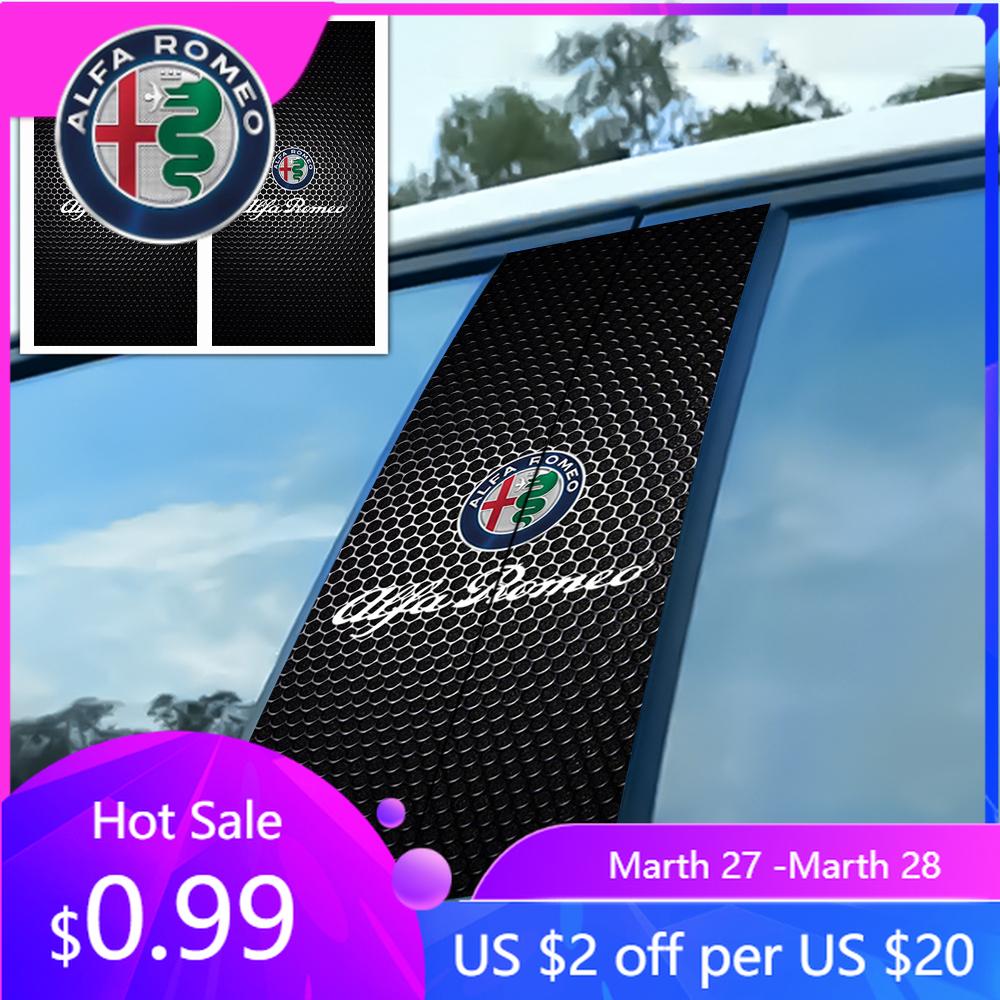 Pro Alfa Romeo Auto Samolepka na B-sloupek Vinylová Voděodolná DIY Samolepky na sloupky dveří auta Pro Alfa Romeo Stelvio Volante 147 156 159 Mito B