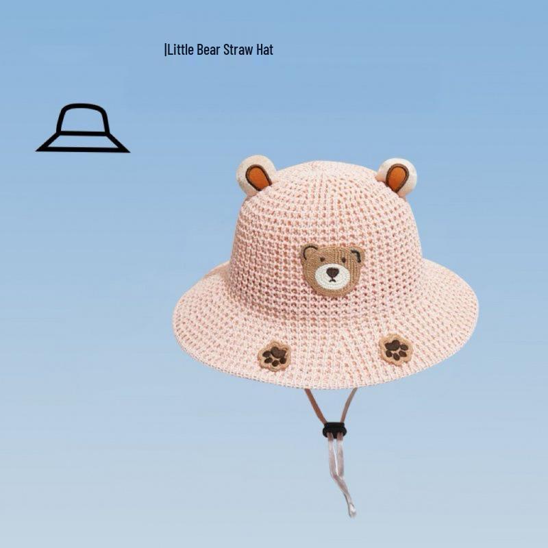 Kids' Straw Sun Hat: Baby Boys & Girls Spring/Autumn Beach Hat