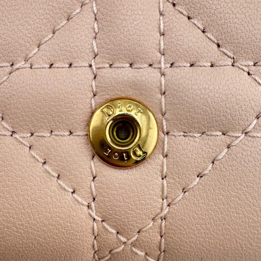 Dior leather Lady Key holder  pink leather Women Used