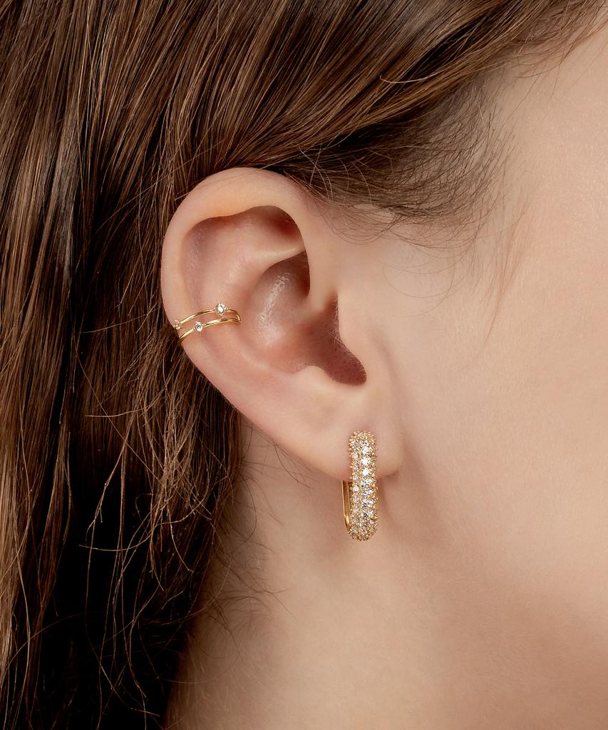 Mcel 14K Brielle Pavé Ring Earrings