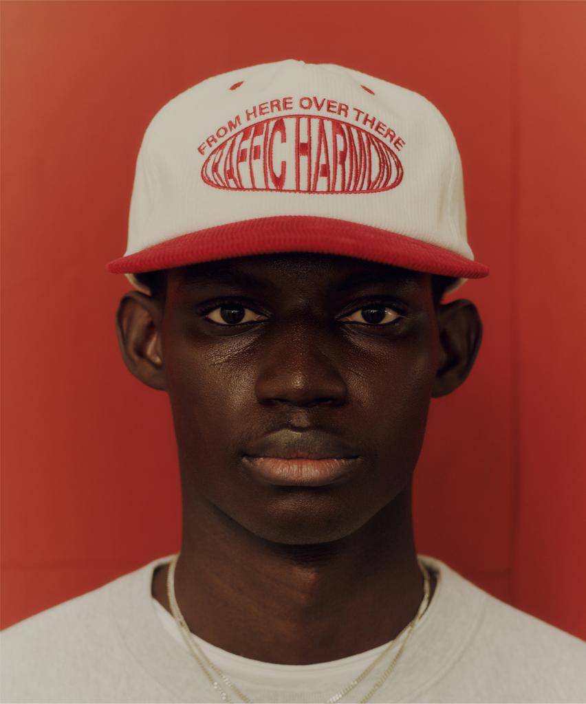 Teulaepighamoni Corduroy Round Logo Deep-Fit 5-Panel Cap_Red