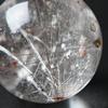 Eigado Red Rutilated Quartz Gold Needle Good Power Amulet for Financial and Career Luck Sphere, 36mm, 66g, Quartz, Fortune, Stone,