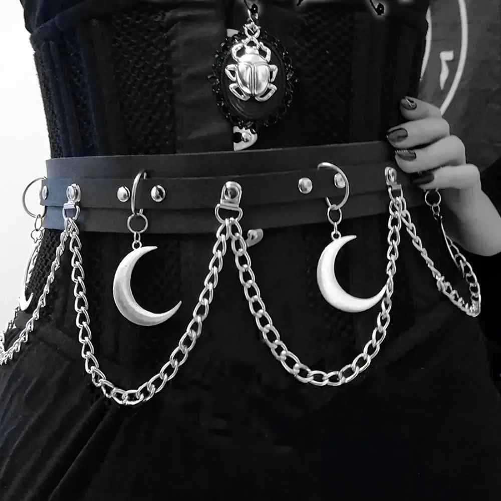 Punk Goth Women Waist Chain Y2K JK Accessory Trendy Waist Belt
