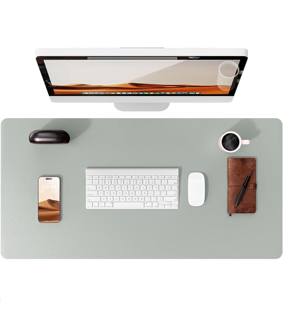 Leather Desk Pad Protector, Mouse Pad, Desk Mat, Waterproof Non-Slip PU Desk Blotter, Computer Desk Pad for Women