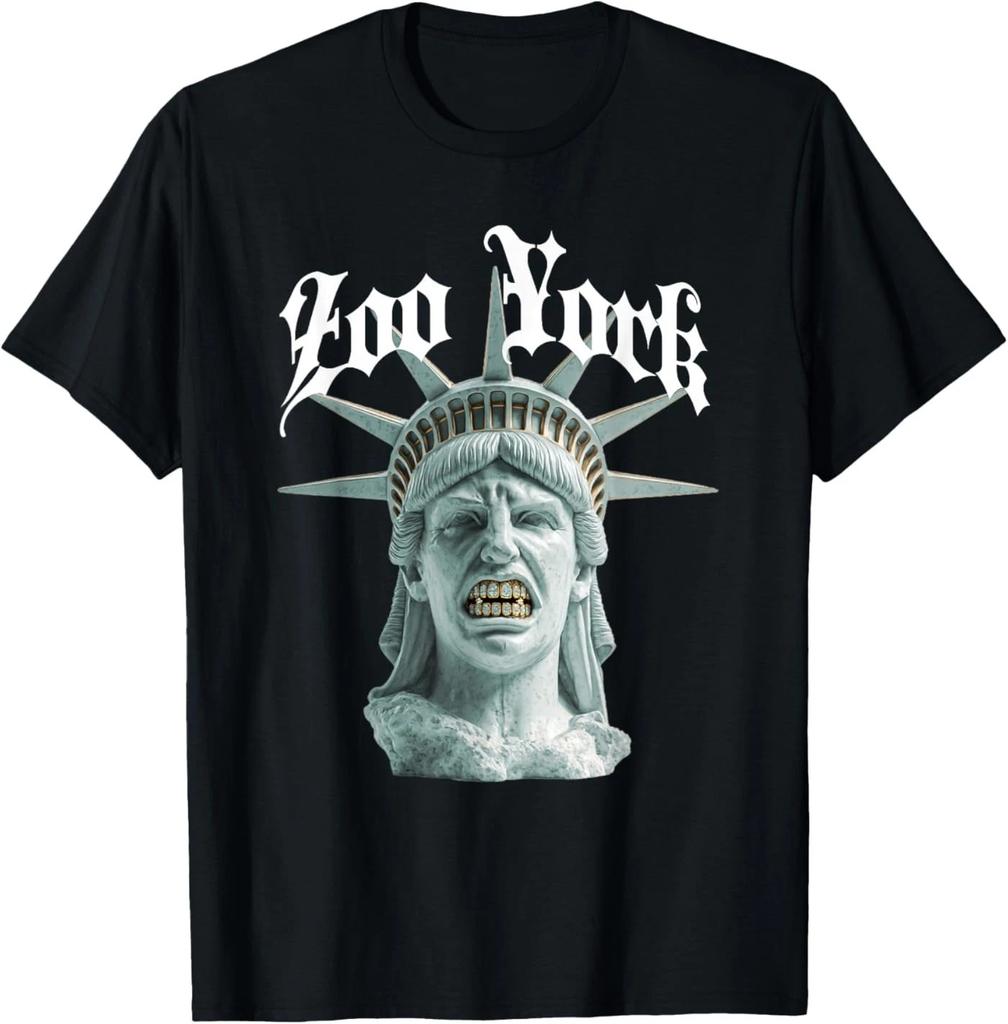 Zoo York Statue of Liberty Gritted Gold Grillz Hip Hop T-Shirt