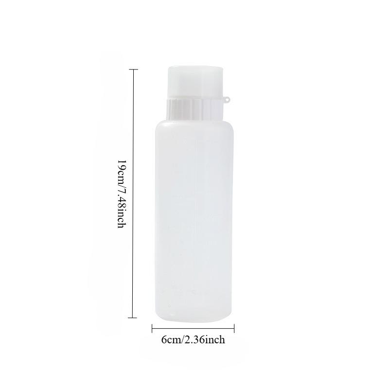 5 Hole Squeeze Bottle for Kitchen Ketchup Honey Mustard with Measurement Marks Dressing Dispenser