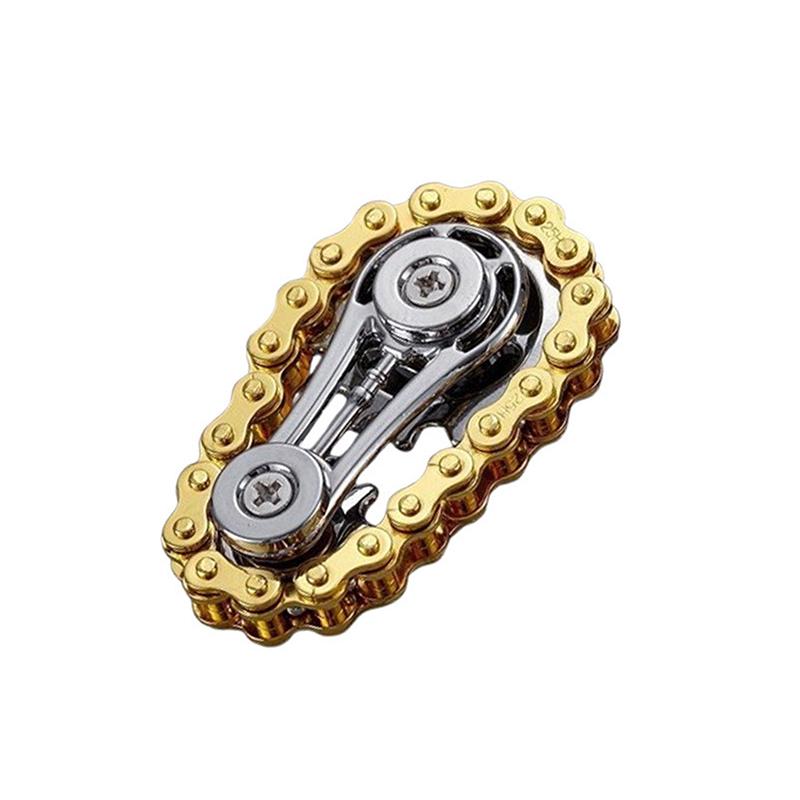 

Звездочки Маховик Гироскоп для пальцев Спиннер-непоседа Антистресс Тревога Металл Велосипедные цепи EDC Спиннер Игрушки-непоседы для взрослых детей золотой