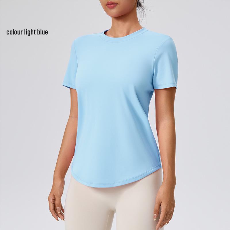 Fuyyao Women s Figure-Flattering Round Neck Yoga Tee Extra Large