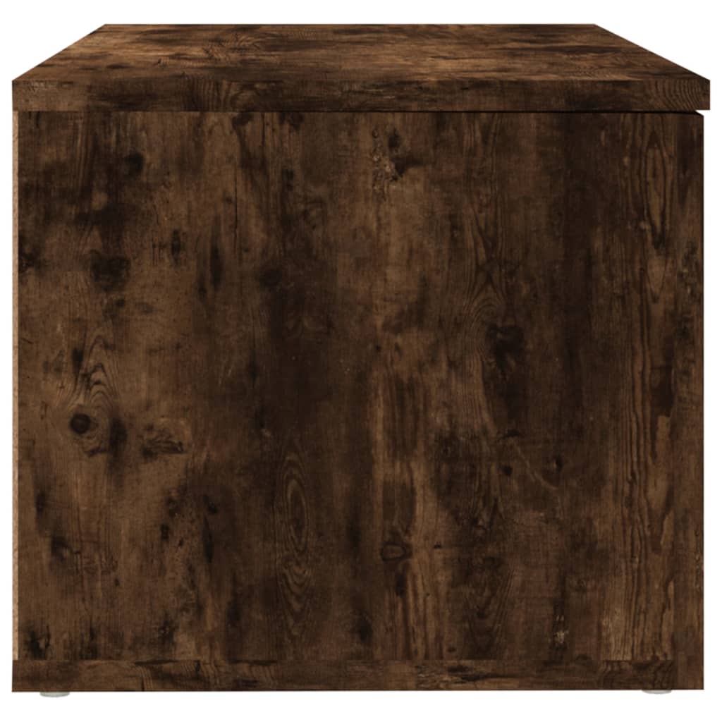 TV Cabinet Smoked Oak Finish 80 x 34 x 30 cm Engineered Wood