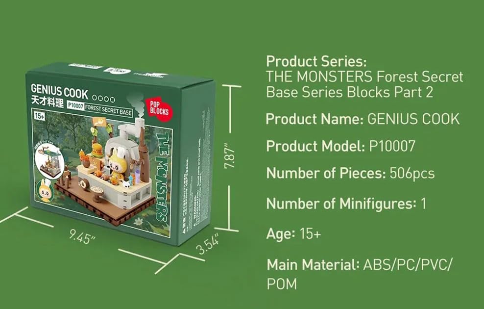 LABUBU Forest Secret Base: Genius Cook Ver. POP MART Interior Block Figure Building Blocks Cute and Stylish Gift LABUBU Official Authentic Product