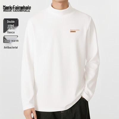 Men's Double-Sided Brushed Fleece-Lined Thermal Long-Sleeve Base Layer T-Shirt