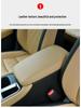 14th Gen 20-21 Sylphy Center Console Box Cover - Genuine Superfiber Leather Armrest Protector