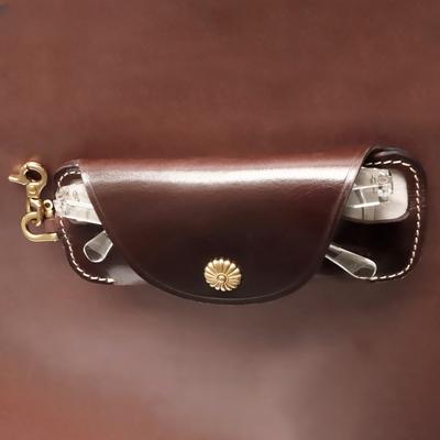 Genuine Leather Glasses Storage Case, Portable Sunglasses, Glasses Bag
