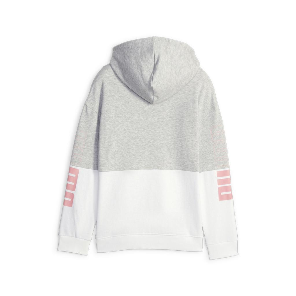 Puma POWER COLORBLOCK FL Girls' Hoodie Gray 67642804 R 128