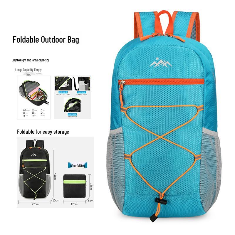 

Waterproof Lightweight Large Capacity Foldable Hiking Backpack 19L небо синє кольору