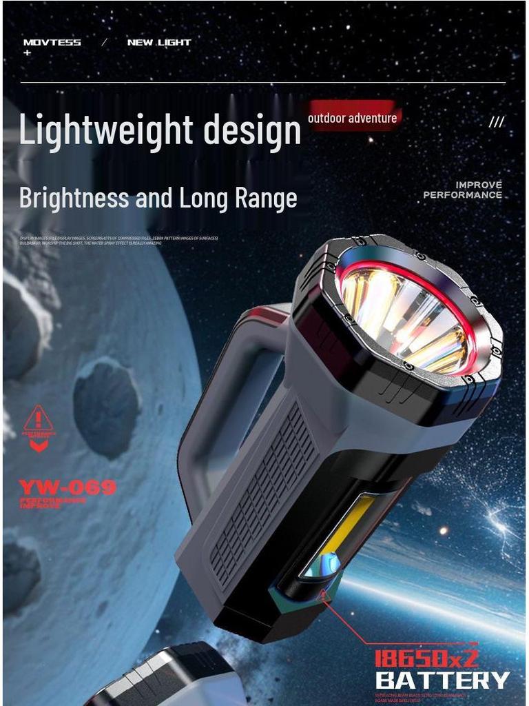 Mengtesh Rechargeable LED Flashlight: Long-Range Outdoor Emergency Searchlight and Work Light.