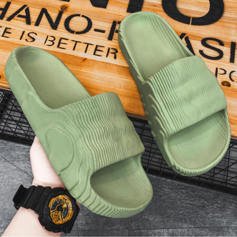 Fashion Soft Home Slippers Couple Summer Indoor Skid Proof Bathroom Slippers Sandals Hotel Solid Color Men Women Flip Flops Flat Shoes
