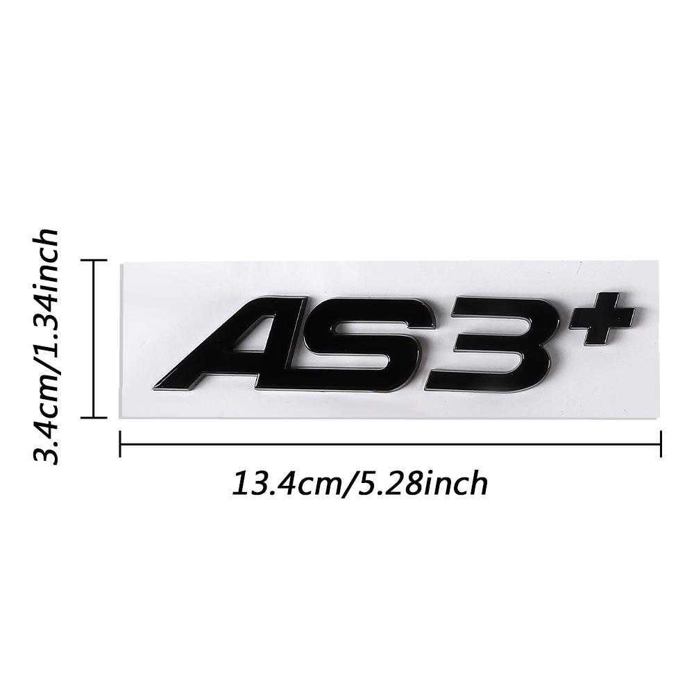 3D Aluminum For T01 AS3 AS4 AS5 AS6 AS7 AS8 AS3+ AS4+ AS5+ AS6+ AS7+ AS8+ Letters Emblem Car Rear Trunk Decoration Logo Sticker 01T