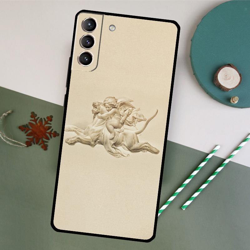 Angel Cupid Art Paint Phone Case For Samsung Galaxy S26 S24 Ultra S20 S21 S22 S23 S25 Plus S10 S25 FE Back Cover