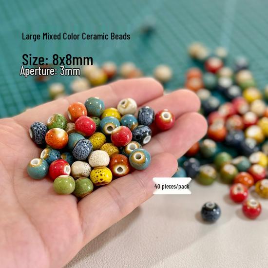 Blue Stone Clay Beads & Accessories Set: Wood & Ceramic Charms for Jewelry Making