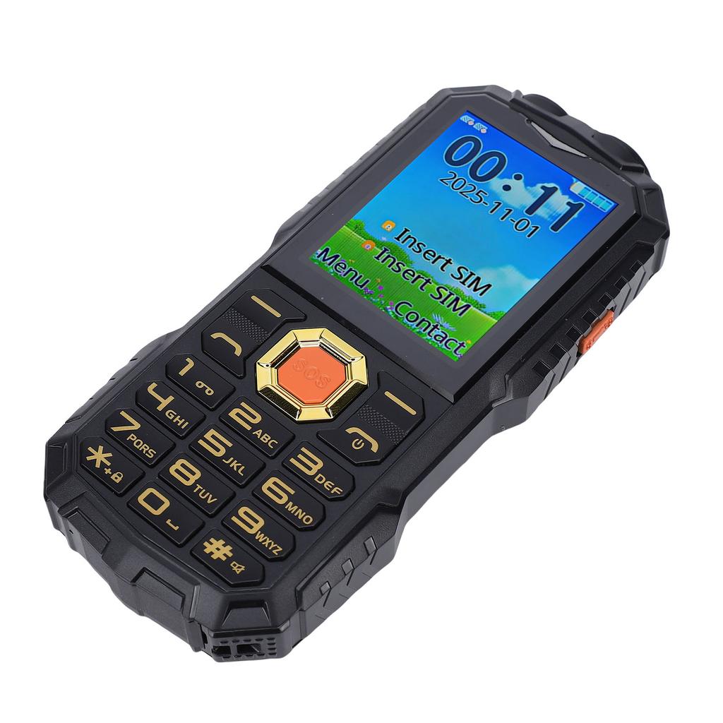 4G Unlocked Rugged Cell Phone Waterproofing Drop Proof Large Buttons Mobile Phone with 16800mAh Battery 2.4in Screen