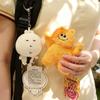 Cute White Cartoon Plush Keychain Funny Expression Stuffed Toy Bag Charm For Gifts All Kinds Of.