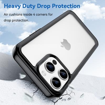 For iPhone 15 Pro TPU+Acrylic Shockproof Mobile Phone Back Cover Clear Protective Case