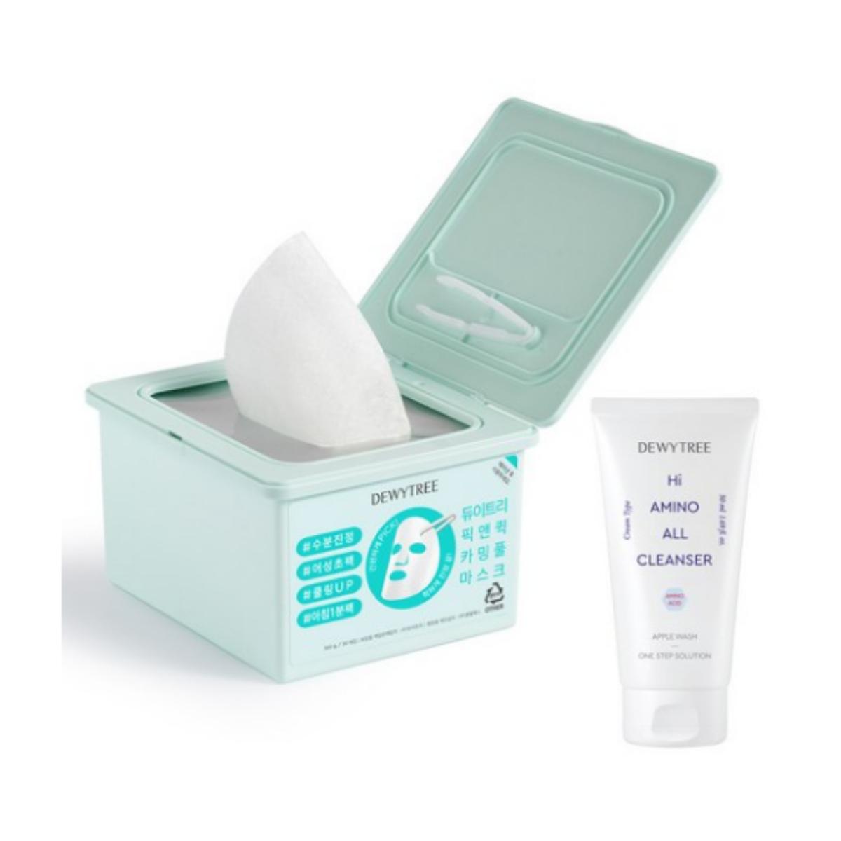 

deWytree Pick & Quick Успокаивающая маска-пуловер 360 г + Очищающая пенка с высоким содержанием аминокислот 50 мл