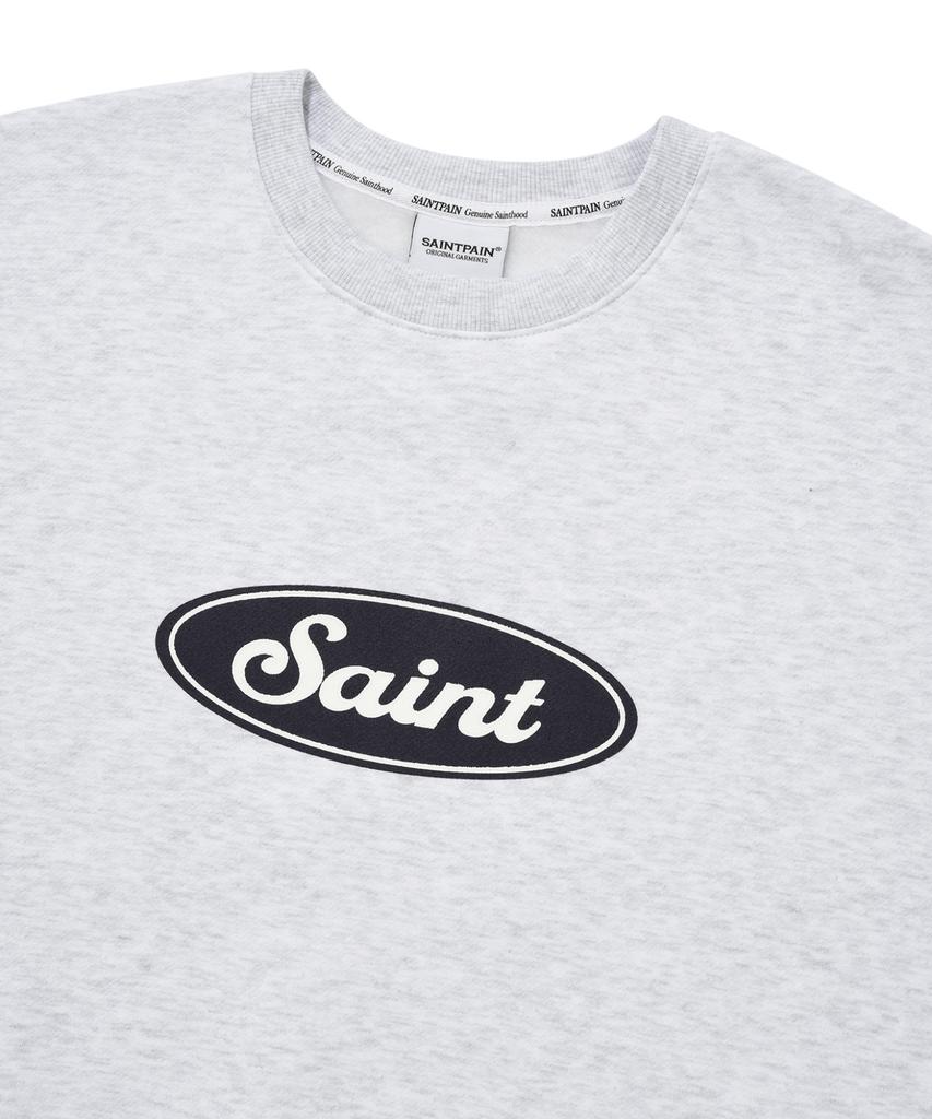 SAINTPAIN Sp Saint Ellipse Logo Crewneck - Ash Melange