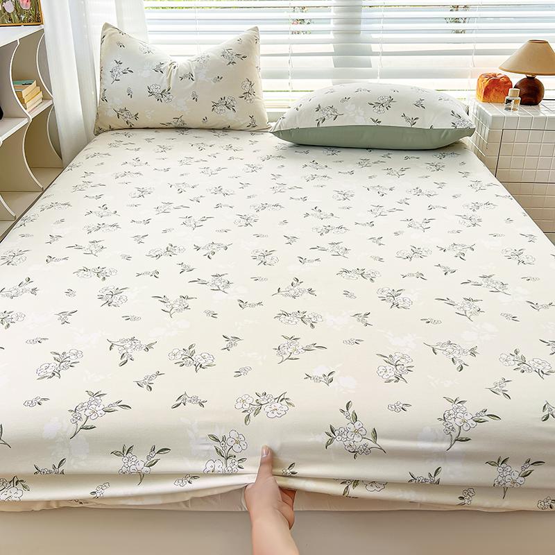 

Bed Sheets On Elasitc Butterfly Printed Sbanas Para Cama Washed Cotton Gentle Bed Sheet Collection Queenking Sabanas Individuales Single90x200x25cm1pc