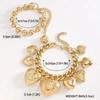 Retro Gold Tone Heart-Shaped Tassel Pendant Necklace Trendy Charm Statement Jewelry for Women
