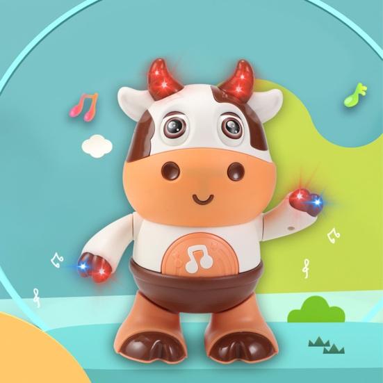 Kinder Elektrische Kuh Spielzeug mit LED Licht Musik Singen Tanzen Cartoon Milch