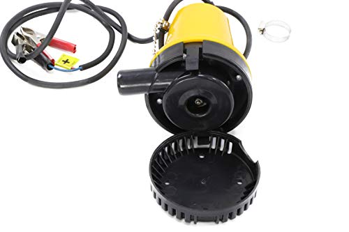Sutekus Plastic Water Supply & Drain Pump, Saltwater Compatible, DC 12V 75W, Lightweight, Quiet, High Pressure, 4.5m³/Hour Discharge Capacity, Include