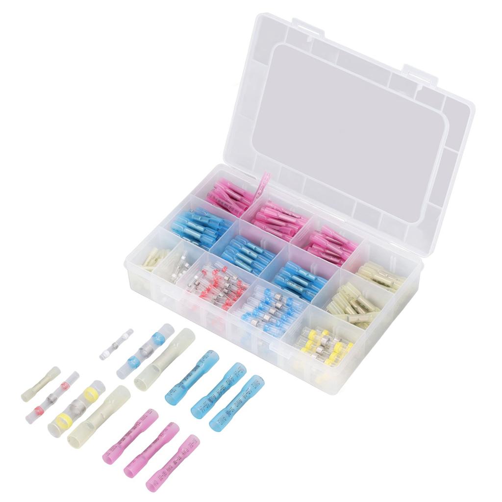 250 Pcs Heat Shrink Wire Connector Insulated Electrical Wiring Terminal Good Sealing Solder Wire Con