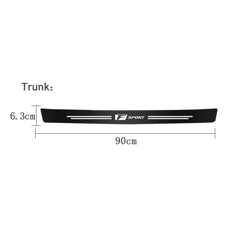 XBE2 1/4/5Pcs Carbon Fiber Leather Car Door Sill Protector Strip For Lexus Fsport GS GX IS LS LX CT LC RC LBX NX RX 350h 450h ES UX