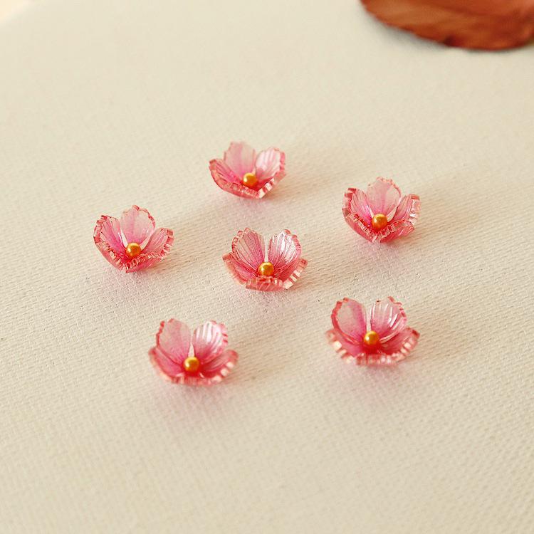 Vintage Flower Hair Clips & Pins - Acrylic Handmade Earring Patches & Jewelry Materials